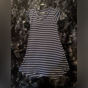 MNY striped dress, asymmetrical bottom. Only worn once.